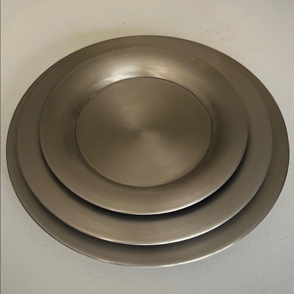 Set of 3 Decorative Metal Trays